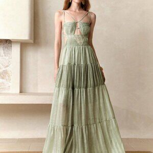 light pink long dress Slit Long Prom Dress by LaDivine CD7485 – The Dress Outlet main image 0